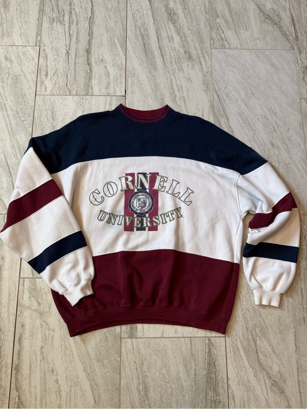 Gear For Sports Colorblock Crewneck Sweater - Navy/White/Burgundy